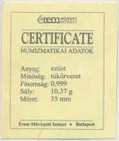 DN "A magyar nemzet pénzérméi - A pengő bevezetése 1926-1946" Ag emlékérem tanúsítvánnyal ...