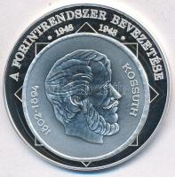 DN "A magyar nemzet pénzérméi - A forint rendszer bevezetése 1946-1948" Ag emlékérem tanúsítvánnyal (10,36g/0.999/35mm) T:PP