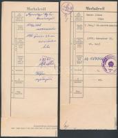 4 klf Marhalevél 10-30-30-70Ft illetékkel