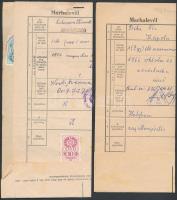 4 klf Marhalevél 10-30-30-70Ft illetékkel