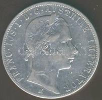 Ausztria/magyar verdejel 1858E 1Fl Ag T:2/3