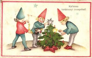 10 db RÉGI karácsonyi üdvözlőlap, pár litho, vegyes minőség / 10 old Christmas greeting postcards, some lithos, mixed quality
