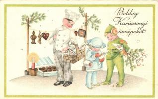 10 db RÉGI karácsonyi üdvözlőlap, pár litho, vegyes minőség / 10 old Christmas greeting postcards, s...