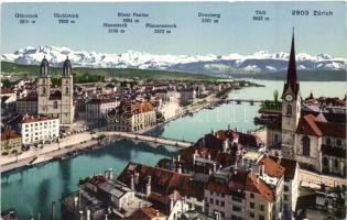 10 db RÉGI svájci városképes lap, két modern lappal / 10 old Swiss town-view postcards with two modern cards