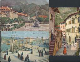 6 db RÉGI olasz városképes lap / 6 old Italian town-view postcards