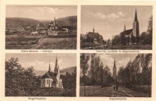 Budapest II. Máriaremete - 4 db képeslap köztük egy üvegezett keretben / 4 old postcard with one in ...