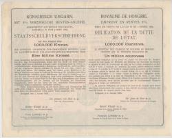 Budapest 1925. "Magyar Királyság 5%-kal kamatozó Járadékkölcsön Államadóssági Kötvény" 125...