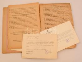 cca 1951-1955 Rajki Jenő (1905-?) bíró személyi anyaga: önéletrajzok, kérdőívek, különféle iratok, m...