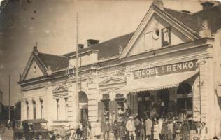 1924 Kovászna, Covasna; Strobl és Benkő üzlete / shop, photo (EK)