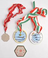 Vegyes 12db-os militária tétel, közte 1986. "Repülőnap" festett porcelán plakett, 1988. &q...