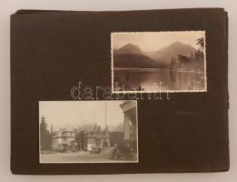 138 db fotó és képeslap a Magas-Tátrából, kartonon, részben feliratozva, különböző méretben / Vysoke...