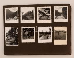 138 db fotó és képeslap a Magas-Tátrából, kartonon, részben feliratozva, különböző méretben / Vysoke...