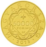 2013. 50.000Ft Au "I. Lajos aranyforintja" (3.48g/0.986) T:1
2013. 50.000 Forint Au "...