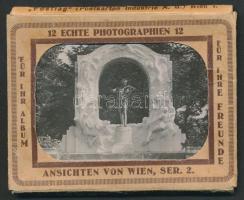 cca 1900 12 fotó Bécsről, Postkarten Industrie A. G., 9x7 cm.