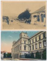 2 db RÉGI felvidéki városképes lap, Ipolyság és Komárom / 2 old Hungarian postcards from Slovakia, Sahy, Komarno