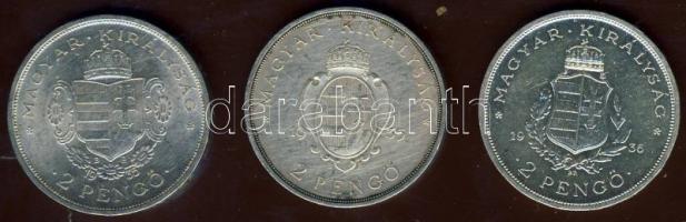 1935-36. 2P Ag 3klf "Liszt, Rákóczi, Pázmány" sor T:1/2