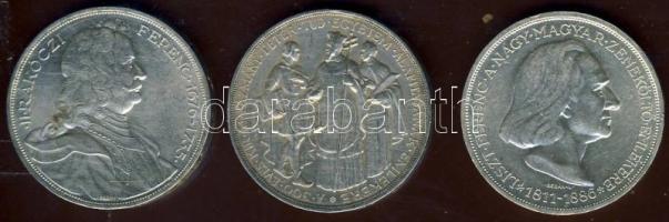 1935-36. 2P Ag 3klf "Liszt, Rákóczi, Pázmány" sor T:1/2
