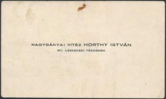 1930 Vitéz Nagybányai Horthy István ny. lovassági tábornok (1858-1937) saját kezűleg írt köszönőleve...