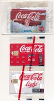 1994 2 db Coca Cola motívumos telefonkártya, bontatlan csomagolásban + 2 db bolgár Coca Cola telefonkártya bontatlan csomagolásban