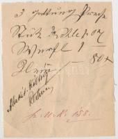 Budapest / Pest 1869. Vasúti szénbárca T:III