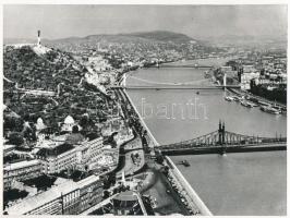 cca 1970 Budapest hidak látkép 24x16 cm