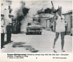 cca 1960 Elindul az olimpiai láng Tokióba MTI sajtófotó 24x16 cm