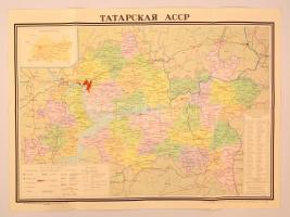 cca 1950 Tatárföld térképe 80x60 cm