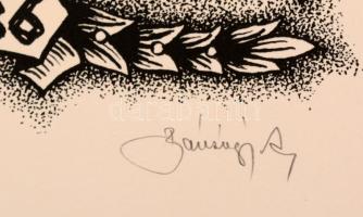 Bánsági András (1934-1993) 3 db aláírt linómetszet. Lapméret 42x29 cm