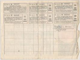 Vegyes részvény, nyeremény- és biztosítási kötvény tétel: 1922-1923. "A Magyar Köztisztviselők ...