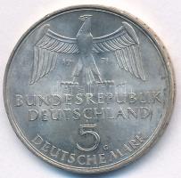 NSZK 1971G 5M Ag "Német Birodalom megalakulása" T:2 FRG 1971G 5 Mark Ag "Foundation o...