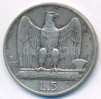 Olaszország 1927R 5L Ag "III. Viktor Emánuel" T:2-
Italy 1927R 5 Lire Ag "Vittorio E...