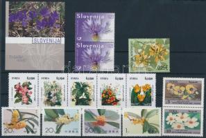 1995-2009 Flower 1 set + 1 block + 10 stamps, 1995-2009 Virág motívum 1 db sor + 1 db blokk + 10 db önálló érték
