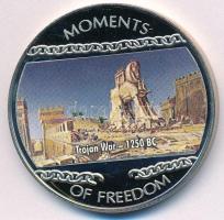 Libéria 2004. 10$ "Szabadság pillanatai - Trójai háború  i.e. 1250" multicolor T:PP  Liberia 2004. 10 Dollars "Moments of Freedom - Trojan War 1250 BC." multicolor C:PP