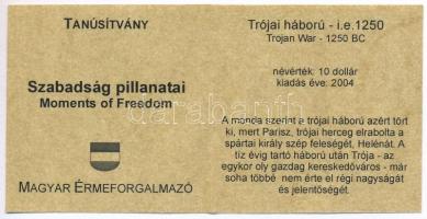 Libéria 2004. 10$ "Szabadság pillanatai - Trójai háború  i.e. 1250" multicolor T:PP 
Libe...