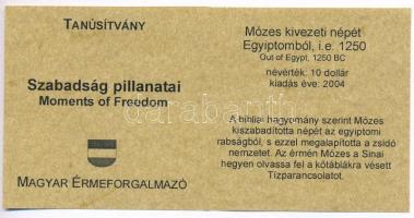 Libéria 2004. 10$ "Szabadság pillanatai - Mózes kivezeti népét Egyiptomból i.e. 1250" mult...