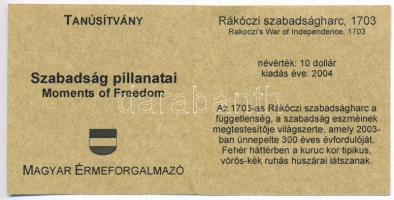 Libéria 2004. 10$ "Szabadság pillanatai - Rákóczi szabadságharc 1703" multicolor T:PP ujjl...