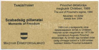 Libéria 2004. 10$ "Szabadság pillanatai - Ceausescu diktatúrájának bukása 1989" multicolor...