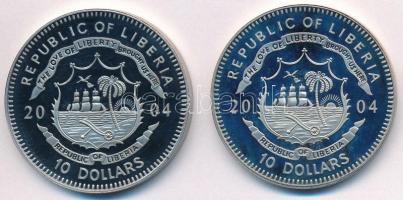 Libéria 2004. 10$ "Szabadság pillanatai - A gén-térkép 2000" multicolor + 10$ "Szabad...