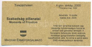 Libéria 2004. 10$ "Szabadság pillanatai - A gén-térkép 2000" multicolor + 10$ "Szabad...