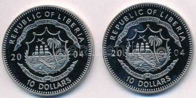 Libéria 2004. 10$ "Szabadság pillanatai - Tienanmen tér 1989" multicolor + 10$ "Szaba...