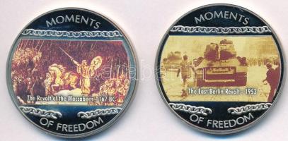 Libéria 2004. 10$ "Szabadság pillanatai - A Makkabeusok felkelése i. e. 167" multicolor + 10$ "Szabadság pillanatai - A kelet-berlini népfelkelés 1953" multicolor T:PP ujjlenyomat Liberia 2004. 10 Dollars "Moments of Freedom - The Revolt of the Maccabees 167 BC" multicolor + 10 Dollars "Moments of Freedom - The East Berlin Revolt 1953" multicolor C:PP fingerprint
