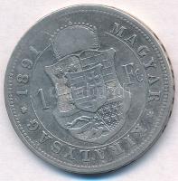 1891KB 1Ft Ag "Ferenc József / Fiume címer" Körmöcbánya T:2-,3
Hungary 1891KB 1 Forint Ag...