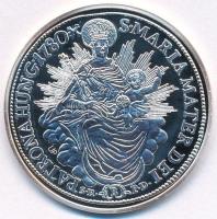 DN "Magyar tallérok utánveretben - Mária Terézia tallérja 1780" Ag emlékérem tanúsítvánnyal (20,03g/0,999/38,61mm) T:PP