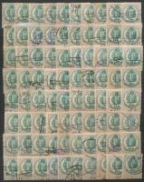 1859 160 db 15kr-os okmánybélyeg, hagyatékból berakólapon