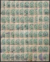 1859 160 db 12kr-os okmánybélyeg, hagyatékból berakólapon