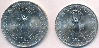 1970. 50Ft Ag + 100Ft Ag "Felszabadulás" pár T:BU