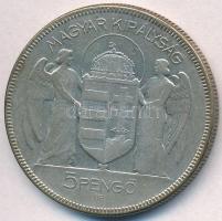 1930. 5P Ag "Horthy jobbra" T:3 Adamo P8