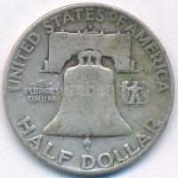 Amerikai Egyesült Államok 1953D 1/2$ Ag "Franklin" T:3 
USA 1953D 1/2 Dollar Ag "Fra...