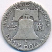 Amerikai Egyesült Államok 1952. 1/2$ Ag "Franklin" T:3 ph. 
USA 1952. 1/2 Dollar Ag "...