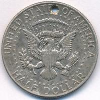 Amerikai Egyesült Államok 1964. 1/2$ Ag "Kennedy" T:2 lyuk 
USA 1964. 1/2 Dollars Ag &quo...
